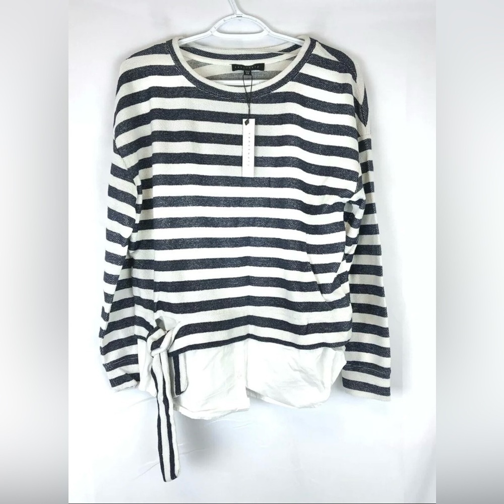 Sanctuary Women’s White Striped Long Sleeve Sweater Size XS